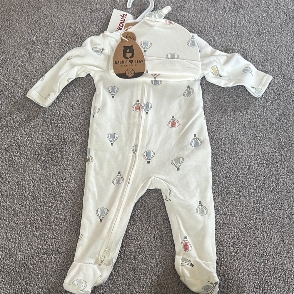Cream Balloon Print Kids One Piece